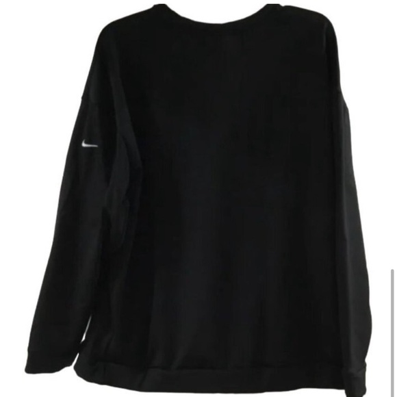 NIKE WOMEN'S GLOSSY Logo "Just Do It" Black
Sweatshirt with Pockets Sz S - Picture 5 of 5